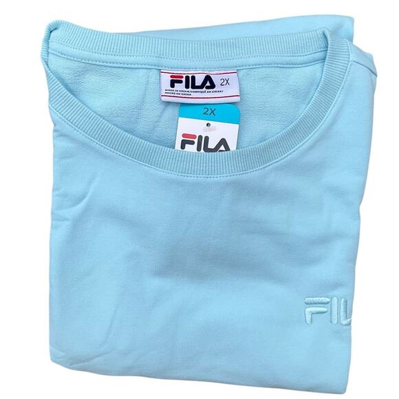 FILA Women's Sweatshirt French Terry Crewneck Side Pockets Size 2XL NWT - Picture 1 of 5